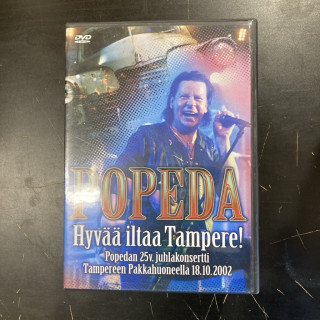 Popeda - Hyvää iltaa Tampere! (Popedan 25v. juhlakonsertti) DVD (VG+/M-) -hard rock-